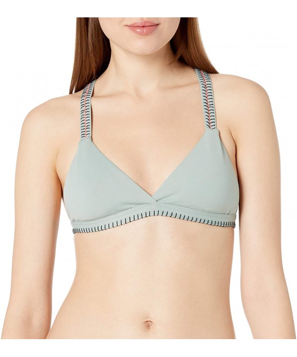 Women's Basket Reversable Bikini Top Swimsuit - Open Green - CD186L2A38I $29.20-Tops