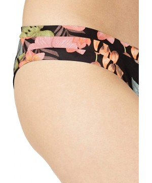 Women's Audrey Low Rise Bikini Bottom Swimsuit - Picaflores Black Floral - CG18Z05WTO4 $25.97-Bottoms