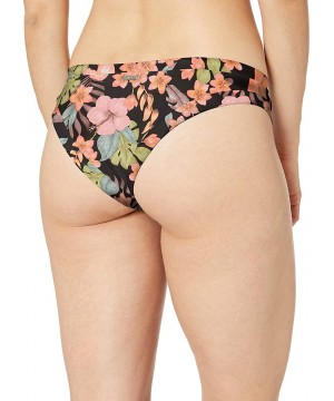 Women's Audrey Low Rise Bikini Bottom Swimsuit - Picaflores Black Floral - CG18Z05WTO4 $25.97-Bottoms