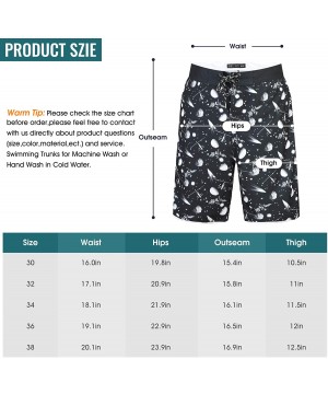 Mens Quick Dry Board Shorts No Mesh Lining- Water Resistant Stretch Swim Trunk with Pocket- 20% Spandex Surf Shorts - Black S...