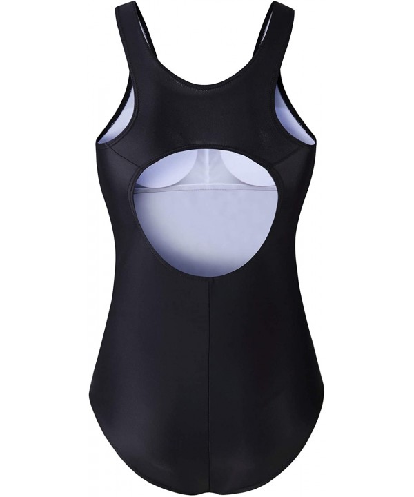 Womens One Piece Swimsuit Bathing Suit Sport Athletic Training Exercise - Black-orange - CO18SQLRW7W $27.89-Racing