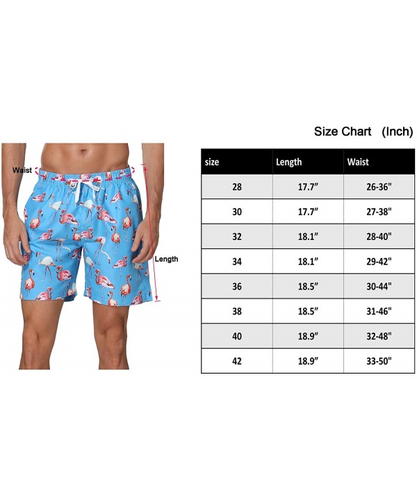 Men's Swim Trunks Beach Board Shorts Dry Quickly Stripe Bathing Suits - Shorts New Sky Blue - CZ18UYATXUY $9.30-Board Shorts