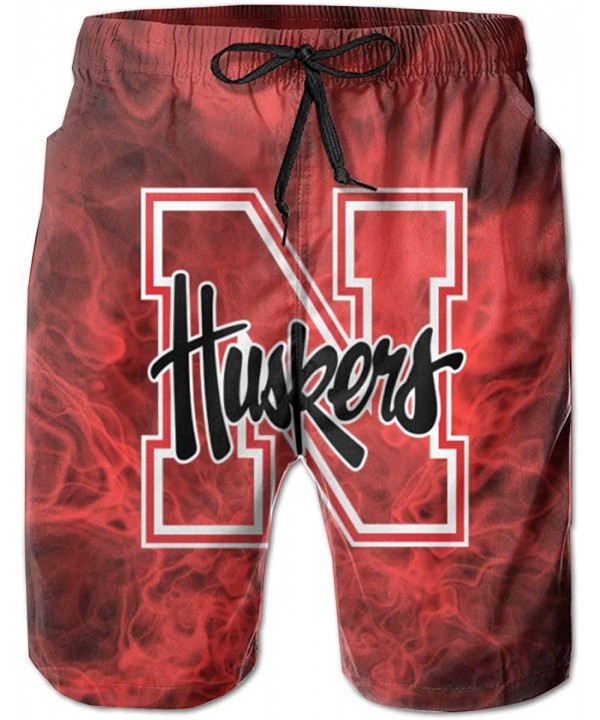 Men's Quick Dry Swim Shorts with Mesh Lining Swimwear Bathing Suits Leisure Shorts - Nebraska Cornhuskers-19 - C4190T3W9NI $3...