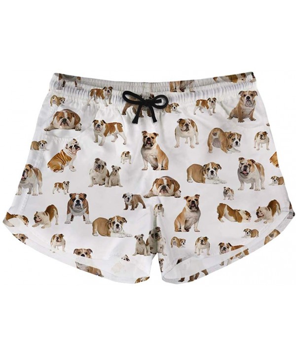 Women's Beach Surf Swim Summer Trunks Quick Dry Athletic Fashion Boardshorts - Bulldog - CV18Q3WII9Q $18.23-Board Shorts