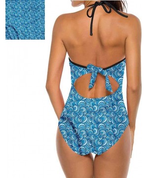 Halter Swimsuits Jean Pattern on Denim Color Make You Feel Fun and Sexy - Multi 03 - CK190X4OXCA $43.03-One-Pieces