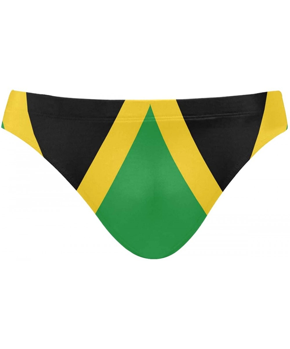 Mens Swim Briefs Trunk Scuba Dive Flag Athletic Swimsuit Beach Shorts Board Triangle Bikini Swimwear - Jamaica Flag - CP18WID...