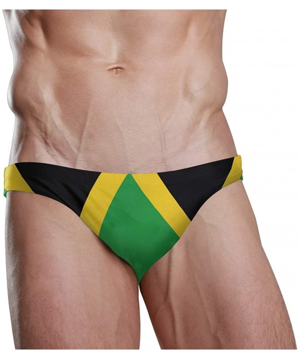 Mens Swim Briefs Trunk Scuba Dive Flag Athletic Swimsuit Beach Shorts Board Triangle Bikini Swimwear - Jamaica Flag - CP18WID...