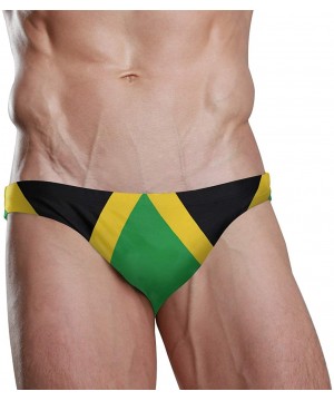 Mens Swim Briefs Trunk Scuba Dive Flag Athletic Swimsuit Beach Shorts Board Triangle Bikini Swimwear - Jamaica Flag - CP18WID...