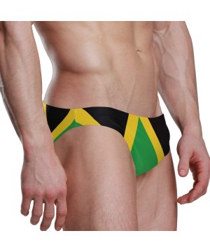 Mens Swim Briefs Trunk Scuba Dive Flag Athletic Swimsuit Beach Shorts Board Triangle Bikini Swimwear - Jamaica Flag - CP18WID...