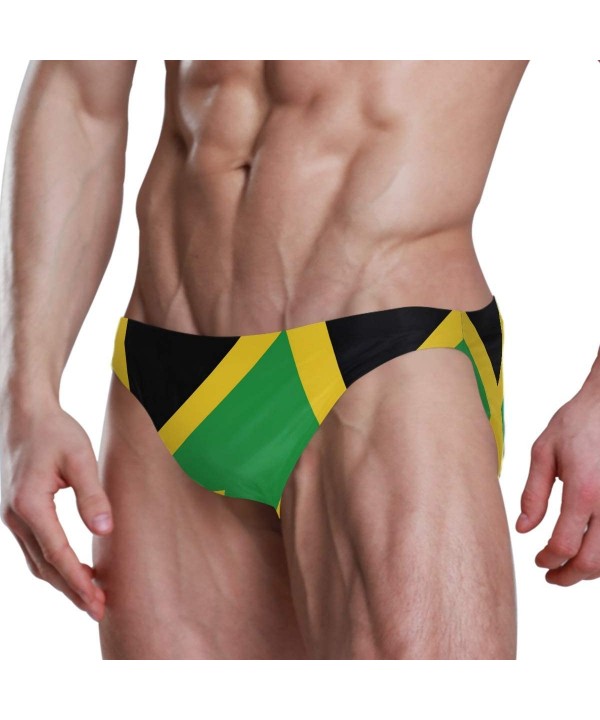 Mens Swim Briefs Trunk Scuba Dive Flag Athletic Swimsuit Beach Shorts Board Triangle Bikini Swimwear - Jamaica Flag - CP18WID...