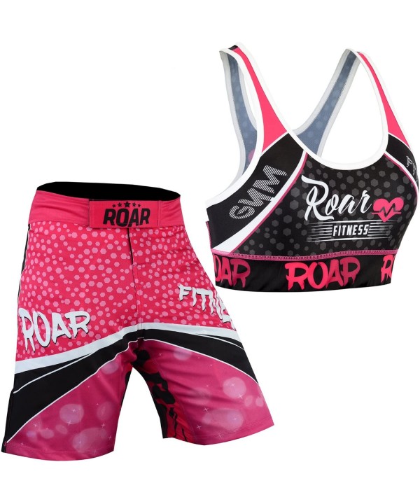 Roar No Gi Full Set Ladies Sports Bra BJJ Leggings MMA Shorts & Grappling Rash Guard Female Fight Wear (Only for Ladies) - Pf...