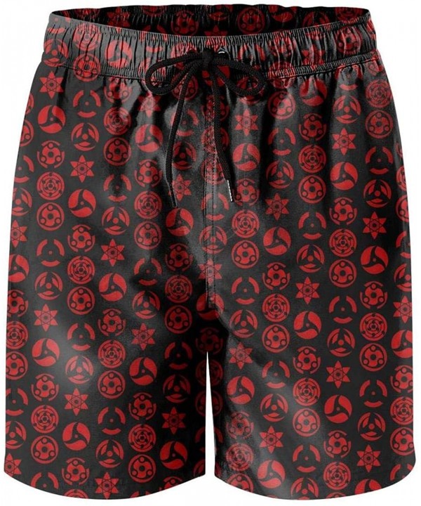 Mens Swim Trunks Uchiha-Sharingan-Naruto-Art- Shorts Retro Running Quick Dry - White-319 - CQ1976LXH2S $36.61-Board Shorts