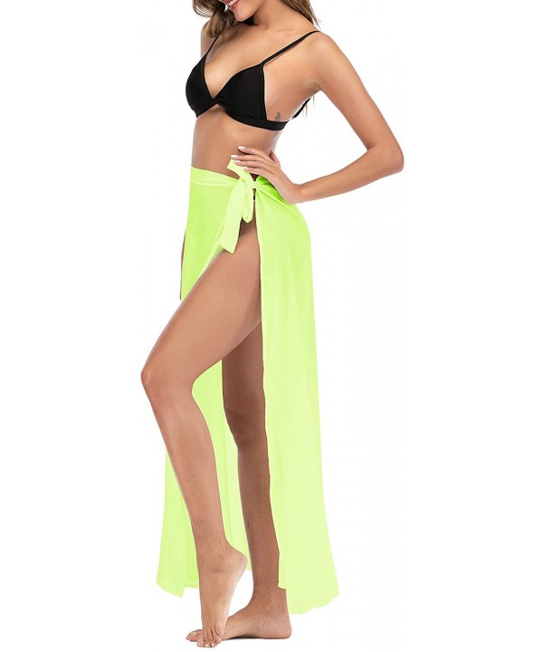 Swimsuit Cover Ups for Women Sarong Beach Wrap Skirt Sexy Bathing Suit Cover ups Bikini Cover Ups Long Light Green - CT1948TR...