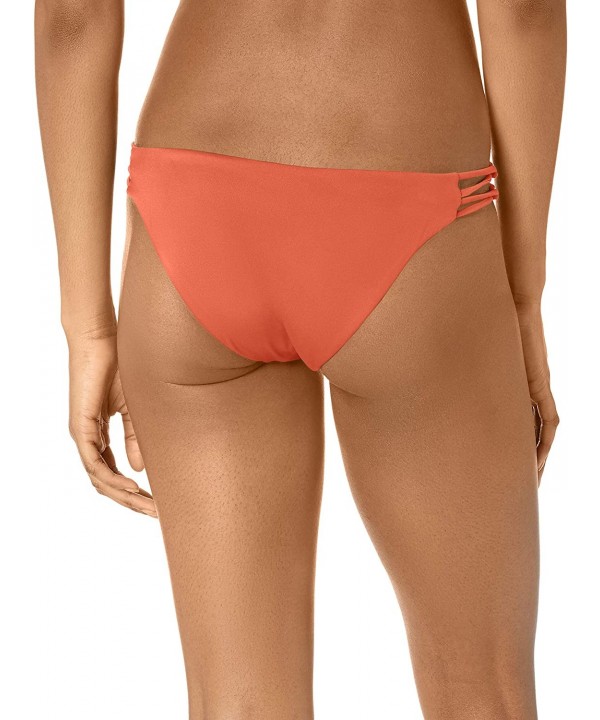 Women's Solid Medium Side Loop Bikini Bottoms - Amber - C718I9YI0TZ $17.43-Tankinis