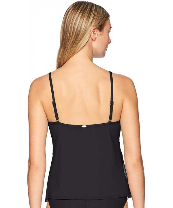 Women's Ava Tiered Tankini - Black - CY1870KH3LD $52.37-Tankinis