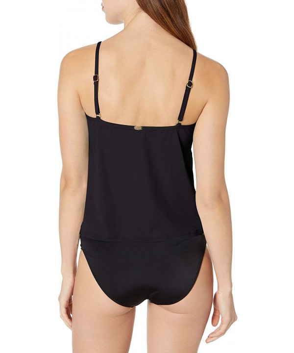 Women's Ava Tiered Tankini - Black - CY1870KH3LD $52.37-Tankinis