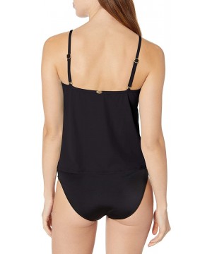 Women's Ava Tiered Tankini - Black - CY1870KH3LD $52.37-Tankinis