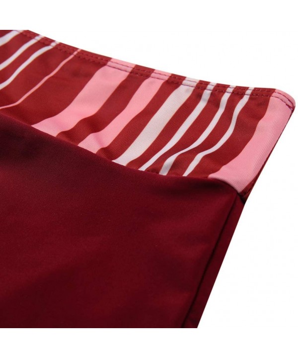 Women's Fashion Summer Fashion Two Piece Sexy Bikini Striped Bandage Swimwear - Wine - C1194OY38Q7 $15.69-Sets