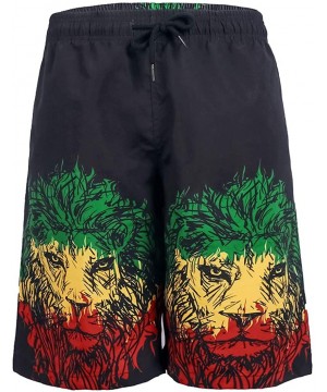 Men's Swim Trunks Beach Board Shorts Quick Dry Bathing Suits Holiday Shorts - Lion - C618STQ973O $8.42-Board Shorts