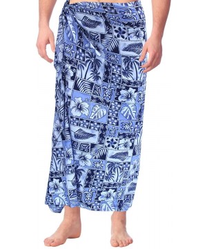 Women's Sarong Dress Coverup Tie Pareo Beach Wrap Swimsuits Full Long C - Blue_s18 - CA1820EQLOQ $16.17-Trunks