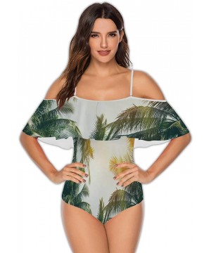 Dancing s-Women's Ruffle One Piece Bathing Suit S - Multi 37 - CB199E9GWN2 $31.31-One-Pieces