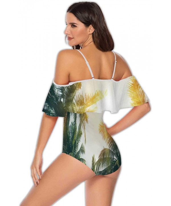 Dancing s-Women's Ruffle One Piece Bathing Suit S - Multi 37 - CB199E9GWN2 $31.31-One-Pieces