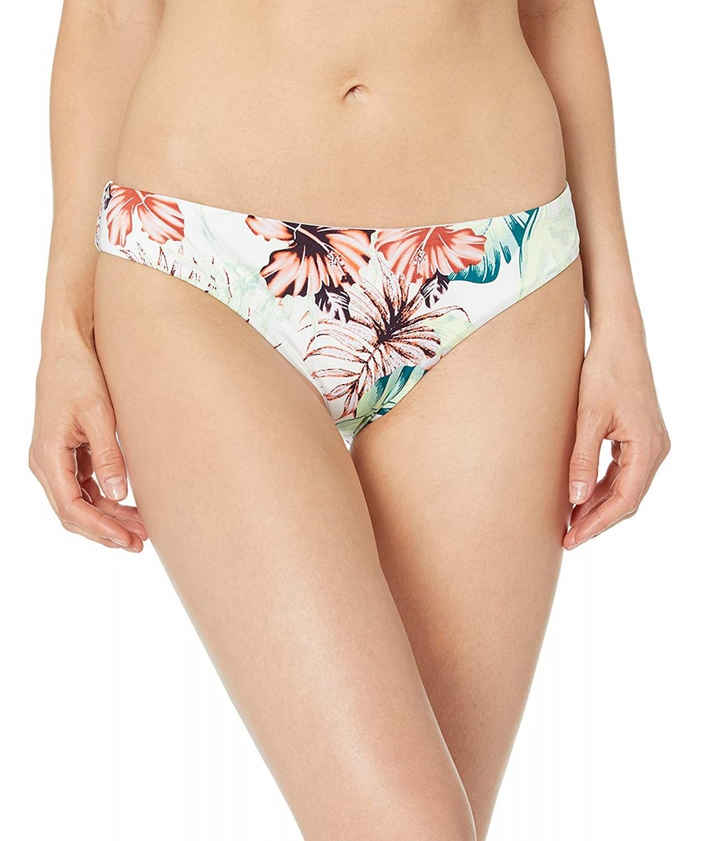 Women's Cinched Back Hipster Pant Bikini Bottom - White - CR18IQ8I3UU $17.08-Bottoms