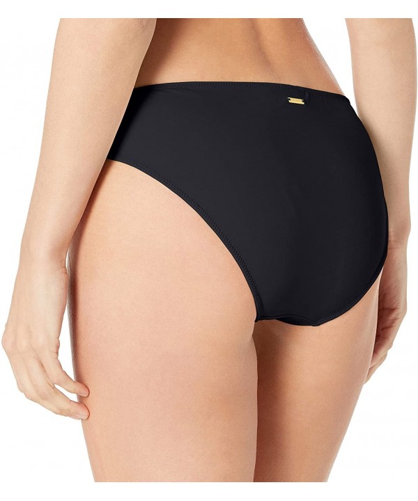 Women's Swim Secret Side Ruched Bikini Bottom - Black Hue - CU12O7BTX9R $15.30-Bottoms