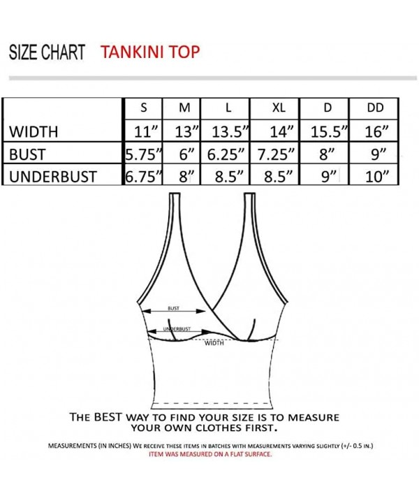 Women's Juniors Tankini Top USA Flag Bikini Beach Swimwear Sizes S to DD - C011WTBJB2N $17.29-Sets