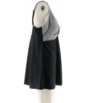 Striped Swim Dress A303527 - Black - CL18TMQCL6H $52.88-Cover-Ups