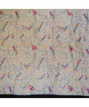 Floral Dragonfly Bird Pareo Sarong Swimsuite Cover up - Bird & Floral Grey - CY11PM5L8T7 $14.83-Cover-Ups