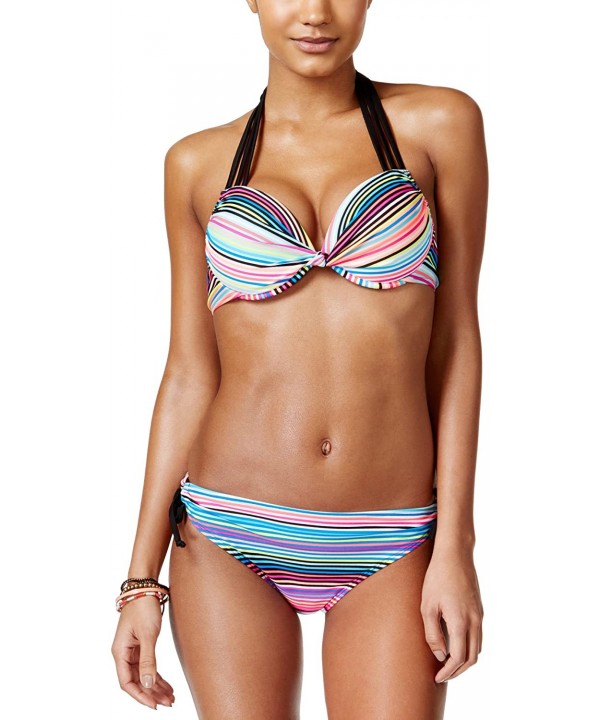 Juniors Cinema Striped Side-Tie Hipster Bikini Bottom - Multi - CO17YIT63ML $12.80-Bottoms