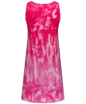 Dresses for Women Casual Summer Tie-dye Sleeveless Cami Mini Dress Girl Party A-Line Tank Short Dress Beach Sundress - Z Hot ...