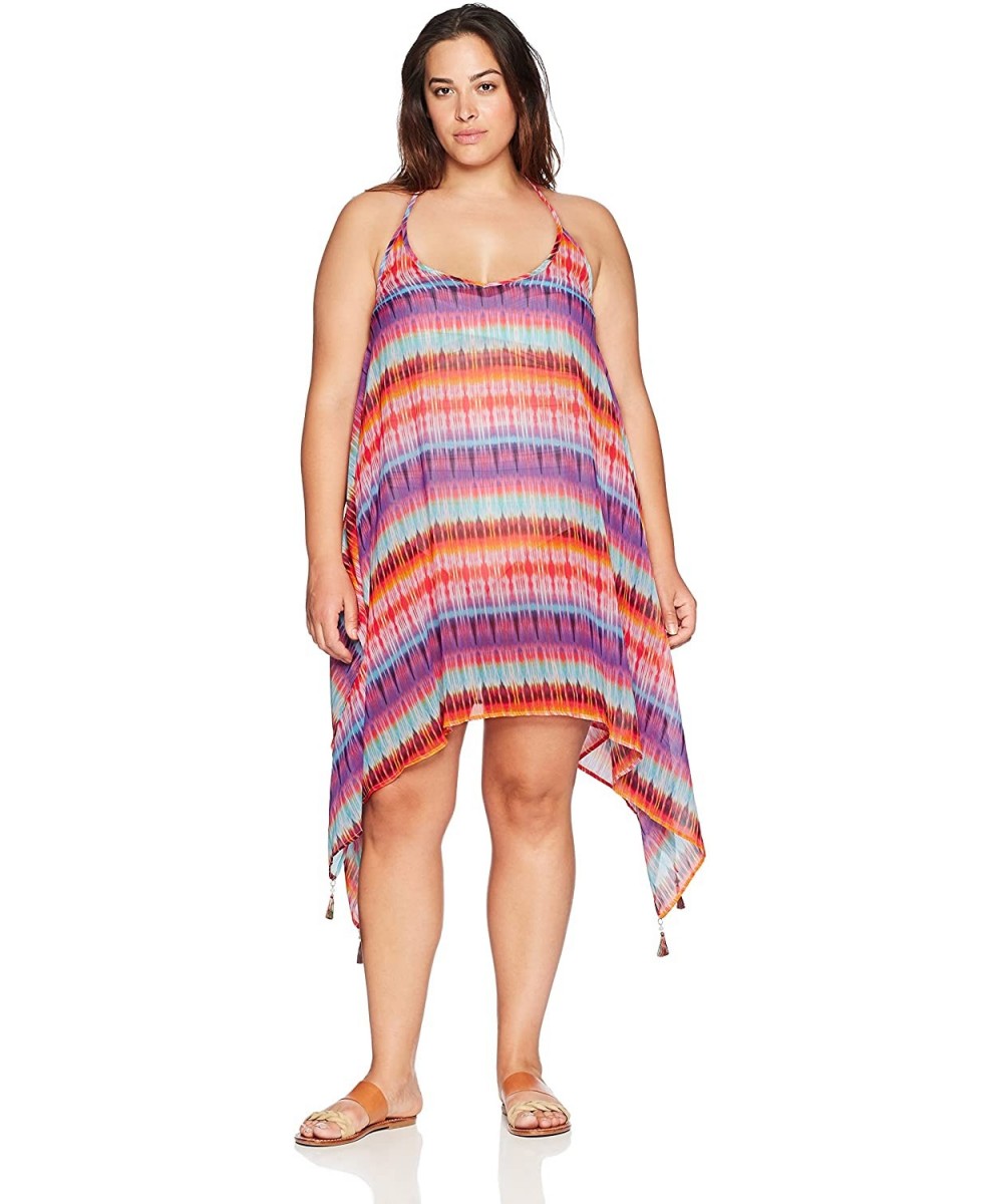 Women's Plus Size Caftan Swim Cover Up - Dream Weavers Multi - CG186DOQMXK $40.06-Cover-Ups