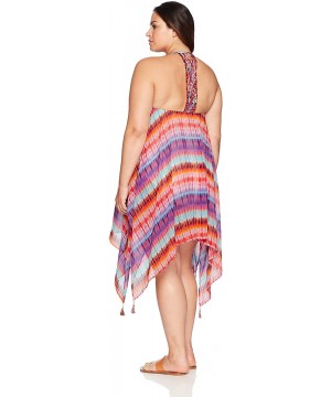 Women's Plus Size Caftan Swim Cover Up - Dream Weavers Multi - CG186DOQMXK $40.06-Cover-Ups