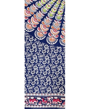 Elephant Sarong Wraps from Bali Beach Cover Up - Elephant Fans Blue/Fuchsia - C3194A2UU5H $19.90-Cover-Ups