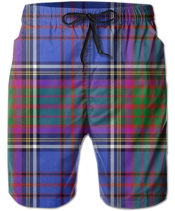 Men's Swim Trunks Anderson Tartan Quick Dry Beach Board Shorts with Mesh Lining - CX19CXY87GA $30.82-Board Shorts