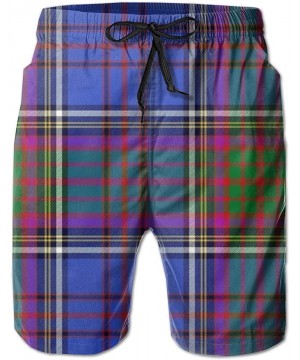 Men's Swim Trunks Anderson Tartan Quick Dry Beach Board Shorts with Mesh Lining - CX19CXY87GA $30.82-Board Shorts