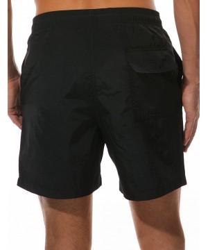 Men's Swim Trunks Bathing Suit Sports Shorts Dri Fit Lightweight with Pockets - B1black - CT18LL0ZY9S $20.89-Board Shorts