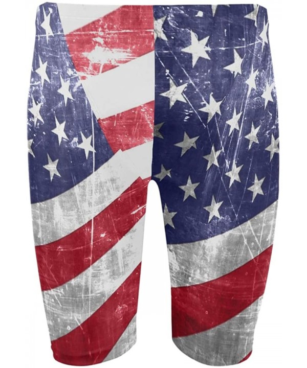 American Flag Patriotic Men Jammer Briefs Trunks Swimsuit Swimwear Bodysuits - C118SY7ZKU9 $29.89-Racing