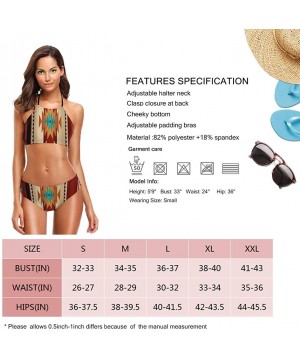 Women's Bikini 2 Piece Halter Neck High Waist Padded Swimsuit Tankini Set - Color9 - CM199NGDXL5 $29.15-Sets