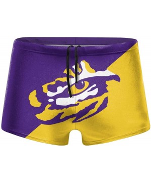 Men's Boxer Swim Shorts Creative Print Graphic Design Swimming Trunks - Lsu Tigers - CB190T4IALU $26.14-Board Shorts