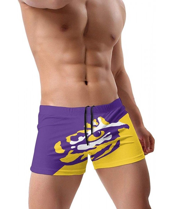 Men's Boxer Swim Shorts Creative Print Graphic Design Swimming Trunks - Lsu Tigers - CB190T4IALU $26.14-Board Shorts