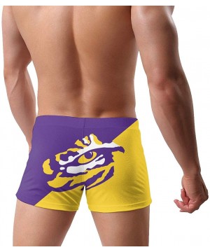 Men's Boxer Swim Shorts Creative Print Graphic Design Swimming Trunks - Lsu Tigers - CB190T4IALU $26.14-Board Shorts