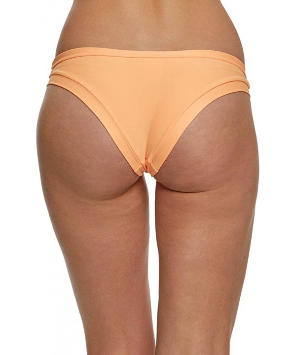 Women's Smoothies Audrey Solid Low Rise Bikini Bottom Swimsuit - Smoothies Mango - CH186W7MUTM $37.01-Bottoms