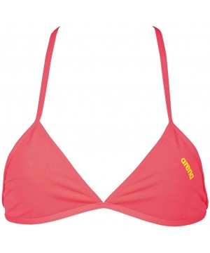 Women's Rule Breaker Feel Triangle MaxLife Bikini Top - Fluorescent Red - CO18CLH25CA $12.23-Tops