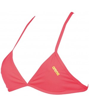 Women's Rule Breaker Feel Triangle MaxLife Bikini Top - Fluorescent Red - CO18CLH25CA $12.23-Tops