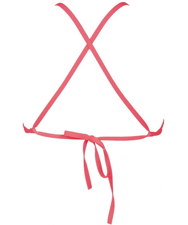 Women's Rule Breaker Feel Triangle MaxLife Bikini Top - Fluorescent Red - CO18CLH25CA $12.23-Tops