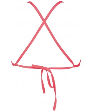 Women's Rule Breaker Feel Triangle MaxLife Bikini Top - Fluorescent Red - CO18CLH25CA $12.23-Tops