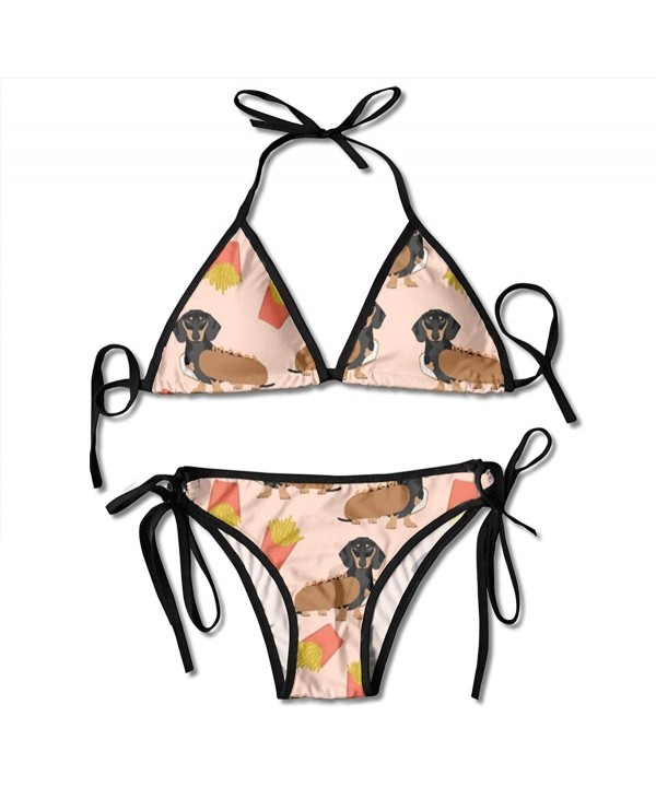 Watercolor Flower Bikini Women's Summer Swimwear Triangle Top Bikinis Swimsuit Sexy 2-Piece Set - Color 5 - CP196DCMA9K $24.8...